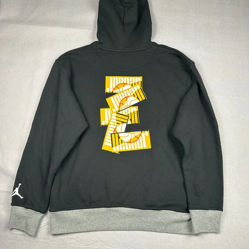 Jordan Jumpman DNA Graphic Hoodie Black Mens Large DC9639-010 Pullover Fleece